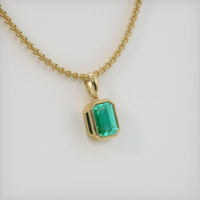 1.76 Ct. Emerald Pendant, 18K Yellow Gold 2
