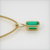 1.25 Ct. Emerald Pendant, 18K Yellow Gold 3