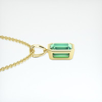 1.15 Ct. Emerald Pendant, 18K Yellow Gold 3