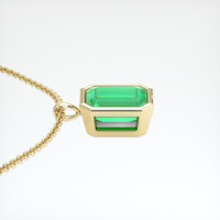 3.07 Ct. Emerald Pendant, 18K Yellow Gold 3