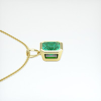 0.93 Ct. Emerald Pendant, 18K Yellow Gold 3