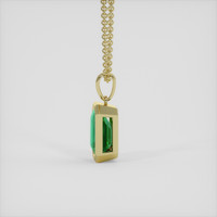 0.84 Ct. Emerald Pendant, 18K Yellow Gold 3