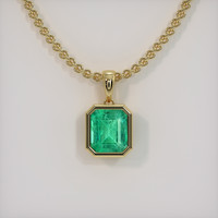2.05 Ct. Emerald Pendant, 18K Yellow Gold 1