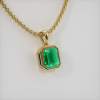 2.05 Ct. Emerald Pendant, 18K Yellow Gold 2