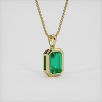 0.80 Ct. Emerald Pendant, 18K Yellow Gold 2