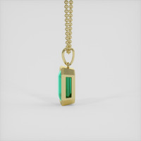 0.80 Ct. Emerald Pendant, 18K Yellow Gold 3