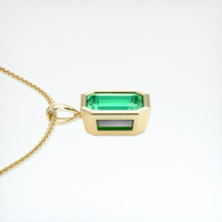 0.78 Ct. Emerald Pendant, 18K Yellow Gold 3