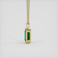 3.43 Ct. Emerald Pendant, 18K Yellow Gold 3