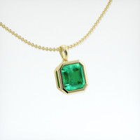 1.46 Ct. Emerald Pendant, 18K Yellow Gold 2