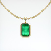 2.55 Ct. Emerald Pendant, 18K Yellow Gold 1