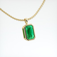 2.55 Ct. Emerald Pendant, 18K Yellow Gold 2