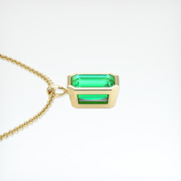 2.55 Ct. Emerald Pendant, 18K Yellow Gold 3