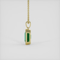 0.87 Ct. Emerald Pendant, 18K Yellow Gold 3