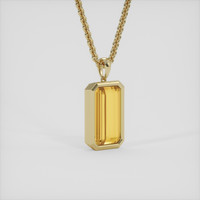 5.13 Ct. Golden Yellow Precious Topaz Pendant, 18K Yellow Gold 2