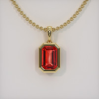 0.66 Ct. Gemstone Pendant, 18K Yellow Gold 1