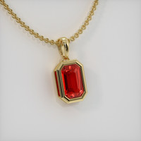 0.66 Ct. Gemstone Pendant, 18K Yellow Gold 2