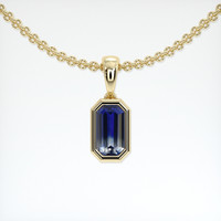 0.96 Ct. Bi Color Sapphire Pendant, 18K Yellow Gold 1