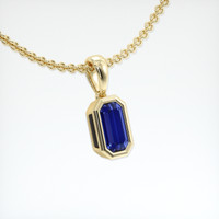 0.96 Ct. Bi Color Sapphire Pendant, 18K Yellow Gold 2