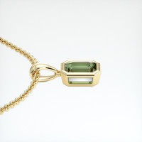 1.04 Ct. Green Sapphire Pendant, 18K Yellow Gold 3