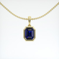 1.17 Ct. Blue Sapphire Pendant, 18K Yellow Gold 1