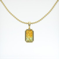 2.63 Ct. Bi Color Sapphire Pendant, 18K Yellow Gold 1