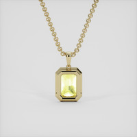 2.01 Ct. Yellow Sapphire Pendant, 18K Yellow Gold 4