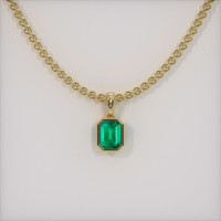 0.75 Ct. Emerald Pendant, 18K Yellow Gold 1