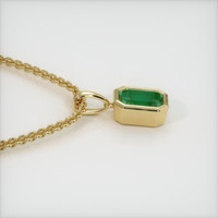 1.48 Ct. Emerald Pendant, 18K Yellow Gold 3