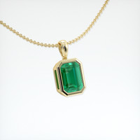 1.49 Ct. Emerald Pendant, 18K Yellow Gold 2