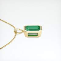 1.49 Ct. Emerald Pendant, 18K Yellow Gold 3