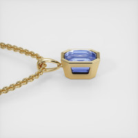 5.21 Ct. Blue Sapphire Pendant, 18K Yellow Gold 3