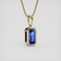 1.06 Ct. Blue Sapphire Pendant, 18K Yellow Gold 2