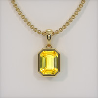 2.08 Ct. Sapphire Pendant, 18K Yellow Gold 1