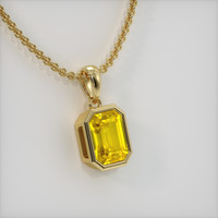 2.08 Ct. Sapphire Pendant, 18K Yellow Gold 2