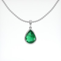2.42 Ct. Emerald Pendant, Platinum 950 1