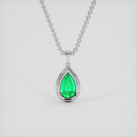 1.54 Ct. Emerald Pendant, Platinum 950 4