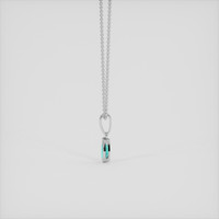 0.16 Ct. Bluish Green Paraiba Tourmaline Pendant, Platinum 950 3