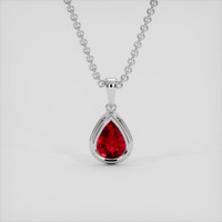 2.18 Ct. Ruby Pendant, Platinum 950 4