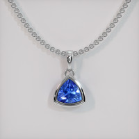 0.50 Ct. Blue Sapphire Pendant, Platinum 950 1
