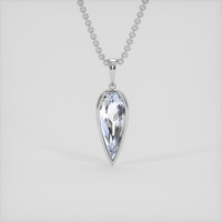 2.44 Ct. Blue Sapphire Pendant, Platinum 950 1