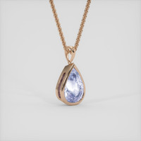 6.14 Ct. Blue Sapphire Pendant, 14K Rose Gold 2