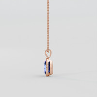 4.21 Ct. Blue Sapphire Pendant, 14K Rose Gold 3