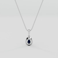 0.89 Ct. Blue Sapphire Pendant, Silver 4