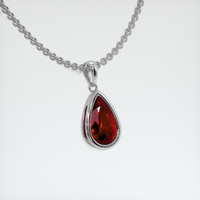 1.02 Ct. Ruby Pendant, 14K White Gold 2