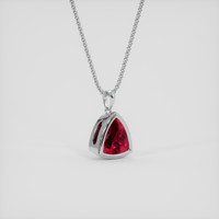 1.53 Ct. Ruby Pendant, 14K White Gold 2