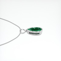 1.49 Ct. Emerald Pendant, 18K White Gold 3