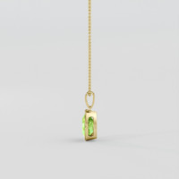 1.72 Ct. Green (Lime Green) Peridot Pendant, 10K Yellow Gold 3