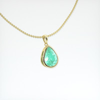 1.50 Ct. Gemstone Pendant, 14K Yellow Gold 2