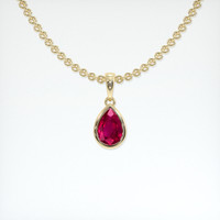 0.46 Ct. Ruby Pendant, 14K Yellow Gold 1