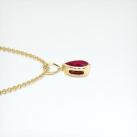 0.46 Ct. Ruby Pendant, 14K Yellow Gold 3